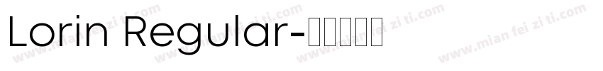 Lorin Regular字体转换